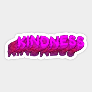 Kindness Funky 3D Design Sticker